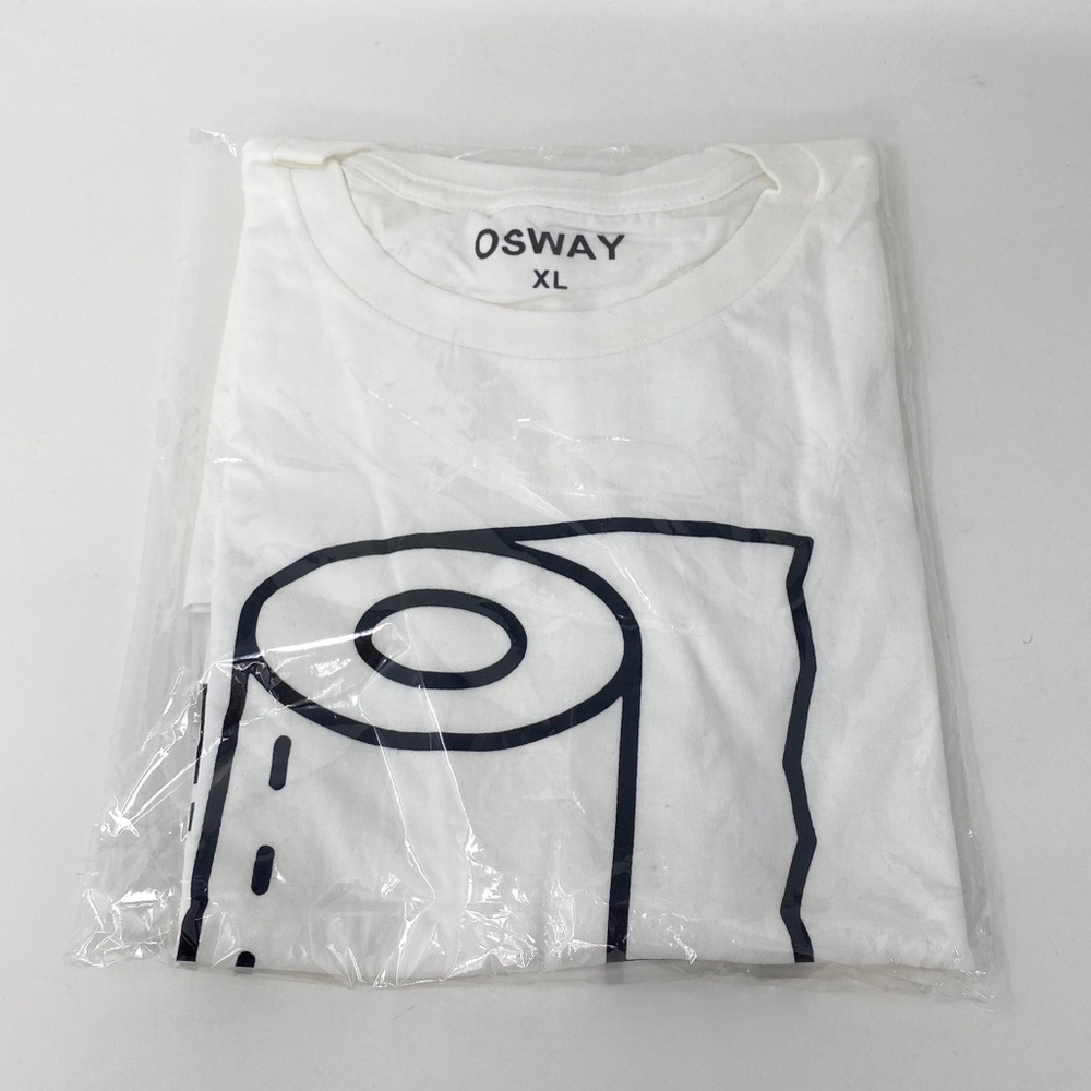 OSWay Men’s T-Shirt White Print , all sizes - Picture 4 of 6